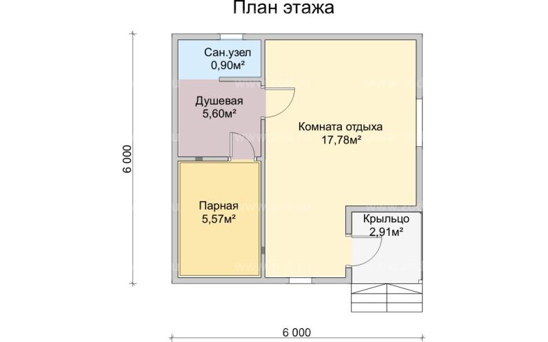 Баня 6.0x6.0